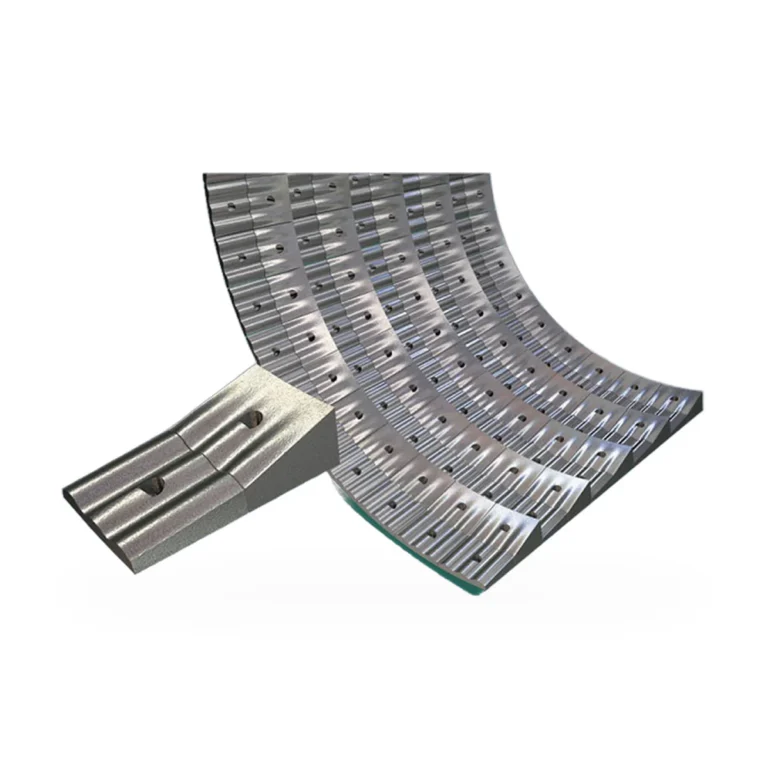 Cement mill liner plates with classifying profile